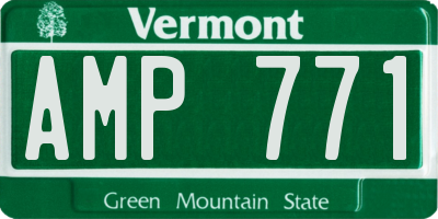 VT license plate AMP771
