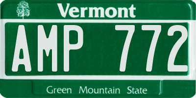 VT license plate AMP772