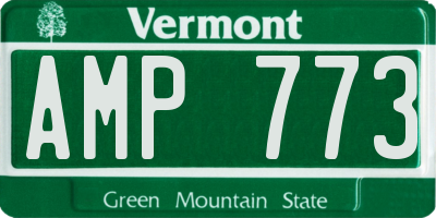 VT license plate AMP773