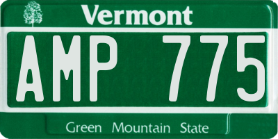 VT license plate AMP775