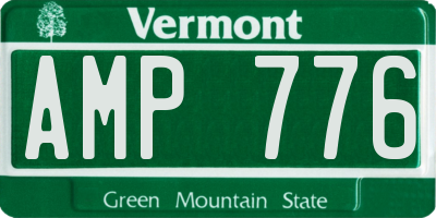 VT license plate AMP776