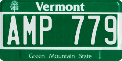 VT license plate AMP779