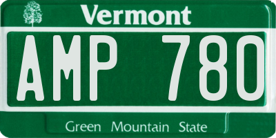VT license plate AMP780
