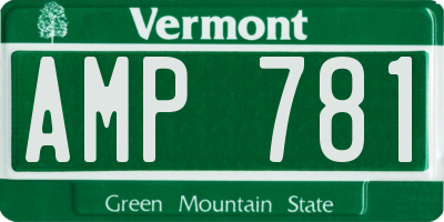 VT license plate AMP781
