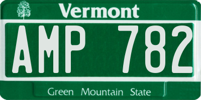 VT license plate AMP782