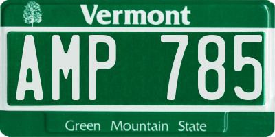 VT license plate AMP785