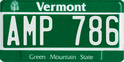 VT license plate AMP786