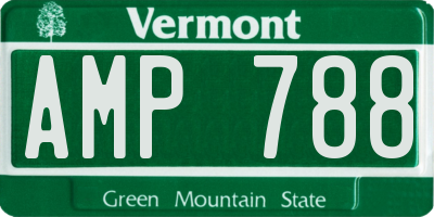 VT license plate AMP788
