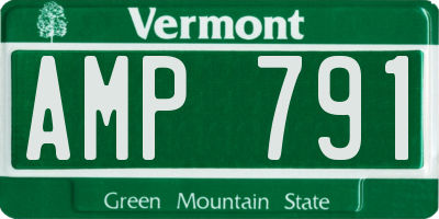 VT license plate AMP791