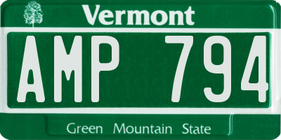 VT license plate AMP794