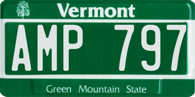 VT license plate AMP797