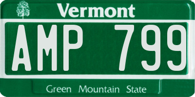 VT license plate AMP799