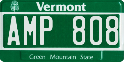 VT license plate AMP808