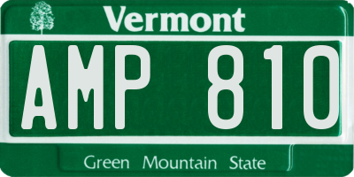 VT license plate AMP810
