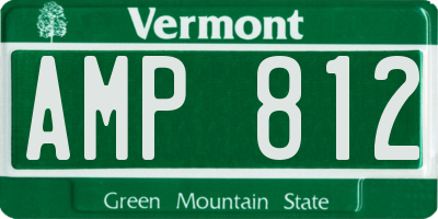 VT license plate AMP812