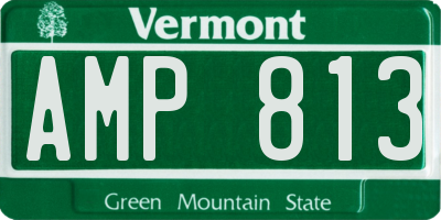 VT license plate AMP813