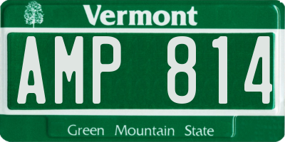VT license plate AMP814