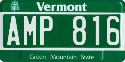 VT license plate AMP816