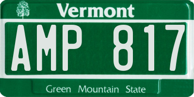 VT license plate AMP817