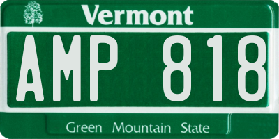 VT license plate AMP818