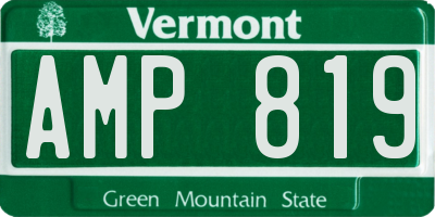 VT license plate AMP819