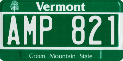 VT license plate AMP821