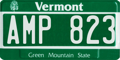 VT license plate AMP823