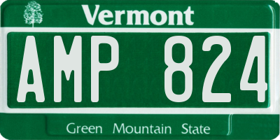 VT license plate AMP824