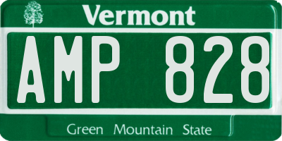 VT license plate AMP828