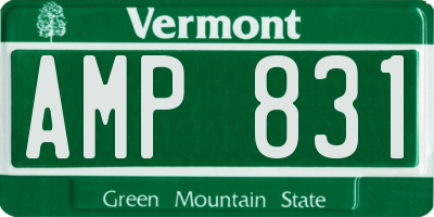 VT license plate AMP831