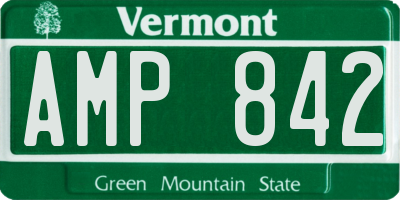VT license plate AMP842