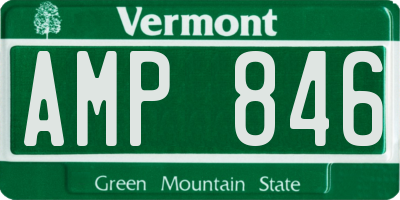 VT license plate AMP846