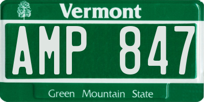 VT license plate AMP847