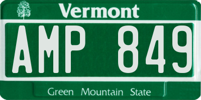 VT license plate AMP849