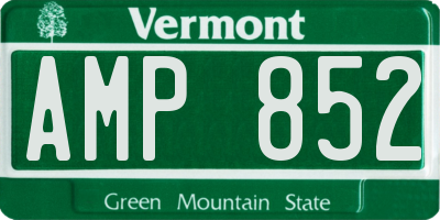 VT license plate AMP852