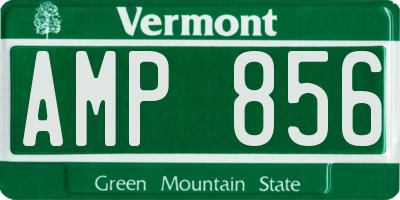 VT license plate AMP856