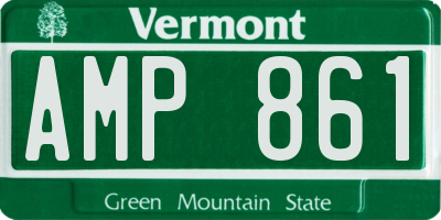 VT license plate AMP861
