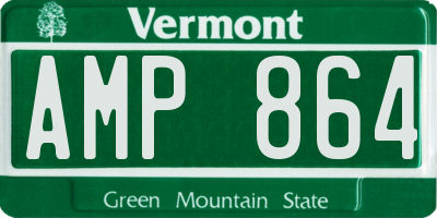 VT license plate AMP864