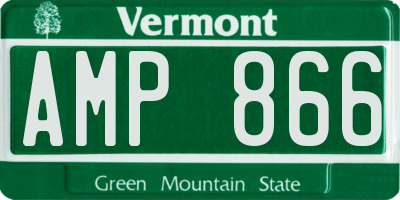 VT license plate AMP866