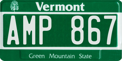 VT license plate AMP867