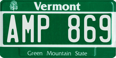 VT license plate AMP869