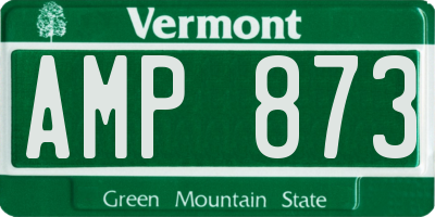 VT license plate AMP873