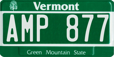 VT license plate AMP877