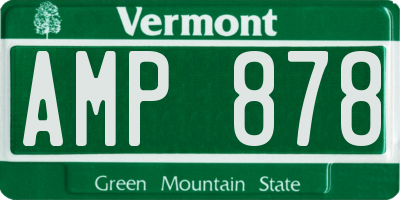 VT license plate AMP878