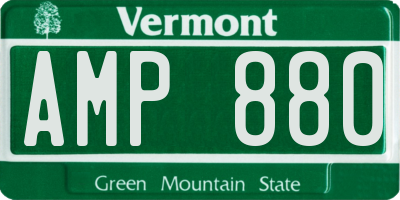 VT license plate AMP880