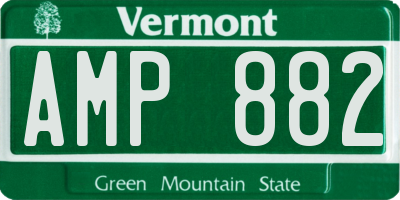 VT license plate AMP882