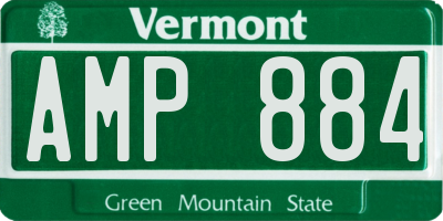 VT license plate AMP884