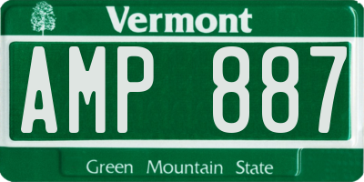 VT license plate AMP887