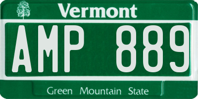 VT license plate AMP889