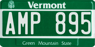VT license plate AMP895